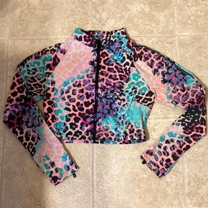 Bebe sport crop long sleeve sport top